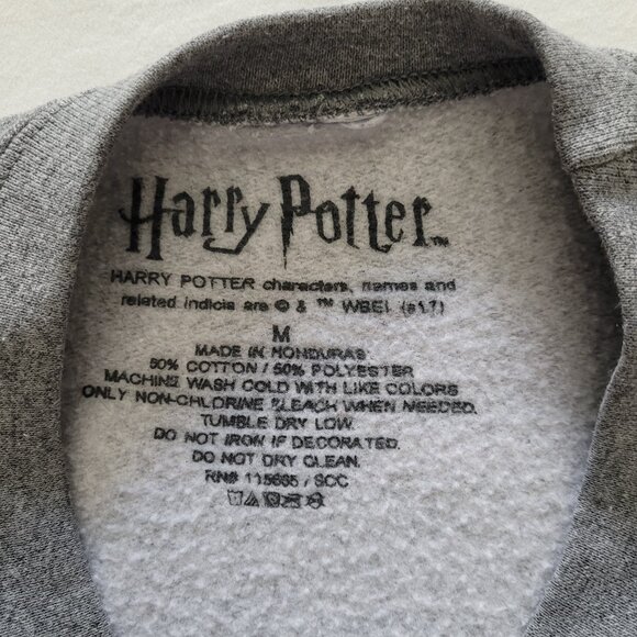 Harry Potter Crewneck Sweatshirt Hogwarts Alumni Gray Medium Academia Streetwear - Picture 2 of 9
